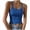 Blue, variant on Tank Tops for Women U Neck Sleeveless Ribbed Crop Tops Solid Color Basic Slim-Fit Going Out Tops Workout Yoga Tee Shirts