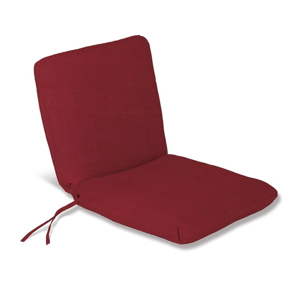 Weather-Resistant Outdoor Chair Cushion w/Ties, 19" x 17 ...