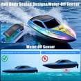 thumbnail image 4 of B-Qtech RC Boat for Pools & Lakes, 2.4GHz High Speed RC Boat with LED Lights, Self Righting, 50-120 Min Run Time, Summer Water Toy for Kids Adults, 4 of 8