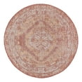 thumbnail image 3 of Unique Loom Outdoor Traditional Collection Area Rug - Valeria (5' 3" Round Rust Red/Ivory), 3 of 7