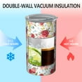 thumbnail image 2 of 20oz Coffee Tumblers Pioneer Flower Floral Print Pattern Stainless Steel Vacuum Insulated Travel Tumbler Coffee Cups Mug with Lid and Straw with Cleaning Brush for Cold & Hot Drinks, 2 of 5