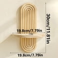 thumbnail image 2 of Yucurem Boho Shelves Wall Decor, 11.8" Mid Century Modern Decorative Floating Shelves, Natural Wood Shelf for Living Room, Bedroom, Nursey Room, 2 of 8