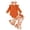 Orange, variant on Girl Toddler Clothes Baby Girl Clothes Newborn 3 6 12 18 Months Fall Outfits Ruffle Knitted Long Seeve Romper Top & Flare Pants Sets(Orange,3-6 Months)