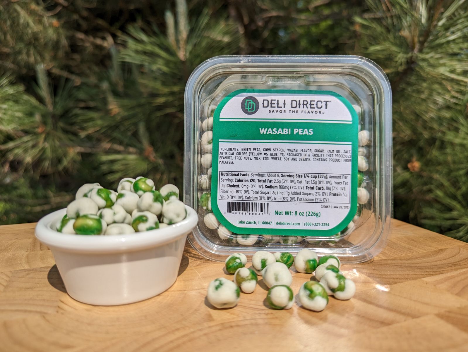 Deli Direct Wasabi Coated Peas, Crunchy & Spicy in ONE Bite (8 oz 2