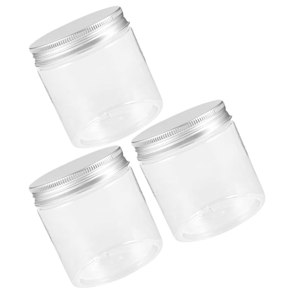 AURARMLET Set of 3 Clear Glass Jars with Airtight Lids, Leak-Proof Transparent Storage Containers for Kitchen and Pantry