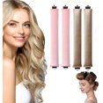thumbnail image 1 of wonima02 Heatless Overnight Hair Curler Headband, Flexi Rods with Hook for All Hair Types - No Heat Long Hair Styling Tools (4PC, Pink, Khaki), 1 of 1