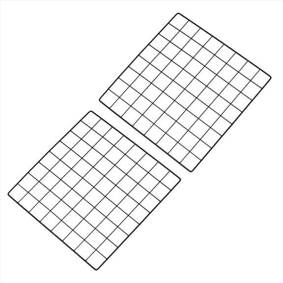 Uxcell 16"x16" Wire Grid Panel, 2 Pcs WWall Grid Decorative Board Photo Display for Home Office Wedding, Black