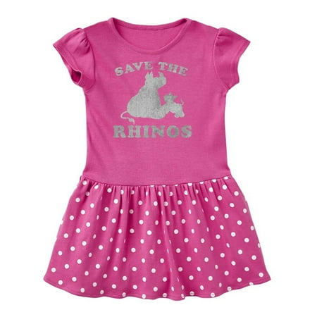 

Inktastic Save the Rhinos with Cute Rhinos Gift Toddler Girl Dress