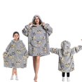 thumbnail image 2 of Ropa de invierno con capucha de dibujos animados, ropa de invierno para exteriores, chalecos para personas perezosas, camisón de terciopelo de algodón cómodo, ropa para el hogar, cuatro, 2 of 5