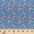 thumbnail image 3 of Crepe De Chine Gaillardia Blue Sheer Floral Print Fabric 58" Wide By The Yard, 3 of 3