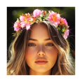 thumbnail image 1 of wonima44 DRESBE Light Up Floral Headband LED Flower Wreath Crown Headbands Glowing Festival Garland Hair Accessories for Women (Pink), 1 of 1