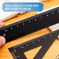 thumbnail image 4 of 4Pcs Metal Geometry Set,Metal Protractor Triangular Square Set Math Drafting Rulers Kit Architect Triangular Scale Math Ruler Geometric Protractor Measuring Tool for Students Engineers, 4 of 6