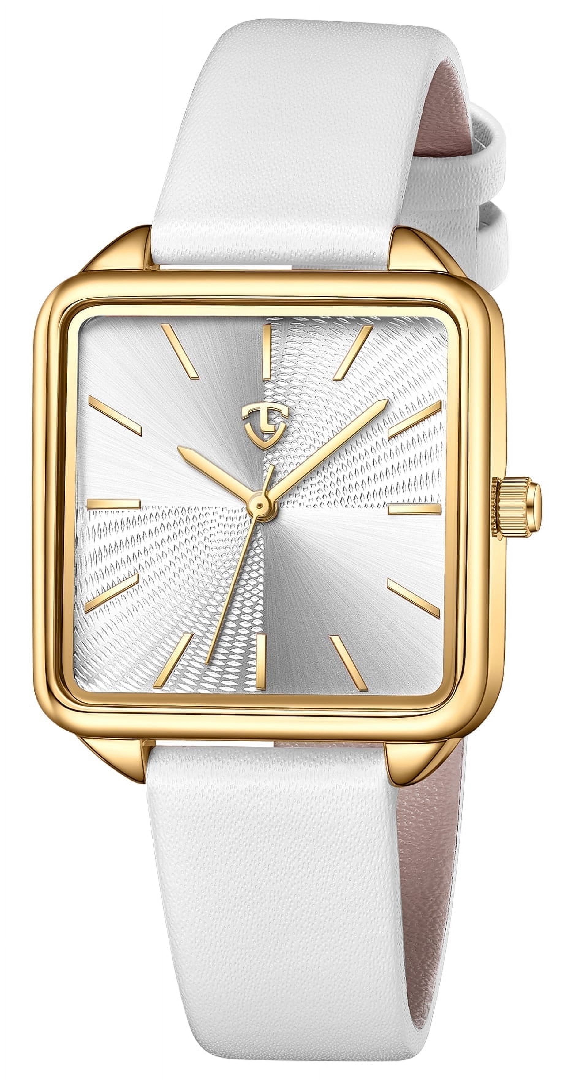 Woman Watch Elegant Square Dial Watches with Leather Strap Waterproof Classic Simple Womens Quartz Watch Gift for Woman