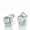 SilverBlueGreen, variant on S925 Sterling Silver Earrings Women's Four-Claw Earrings 1 Carat Royal Blue Pink Yellow Moissanite Earrings