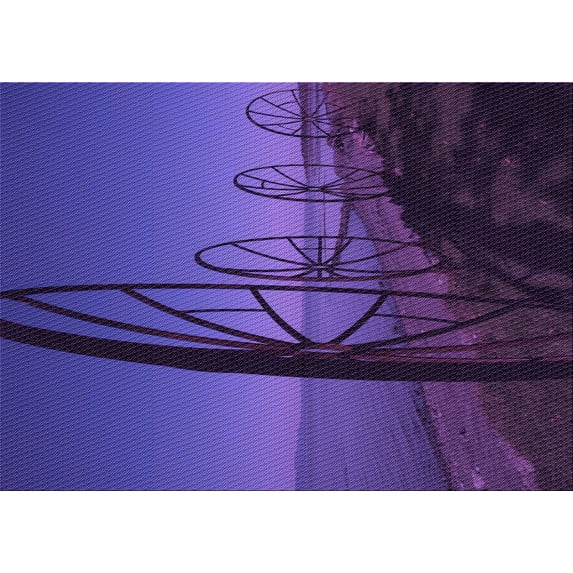 Ahgly Company Indoor Rectangle Patterned Lovely Purple Area Rugs, 7' x 9'