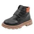 thumbnail image 1 of PEASKJP Kids Rain Boots Lace Up Combat Waterproof Boots with Side Zipper, Black 21, 1 of 5