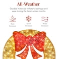 thumbnail image 5 of Best Choice Products 60in Pre-Lit Outdoor Christmas Wreath, LED Metal Holiday Decor w/ 206 Lights, Bow - Gold/Red, 5 of 7