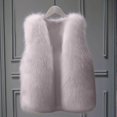 thumbnail image 3 of Mgmyaa Womens Faux Furry Vest Thick Sleeveless Casual Jacket Winter Fleece Lined Outerwear, 3 of 3