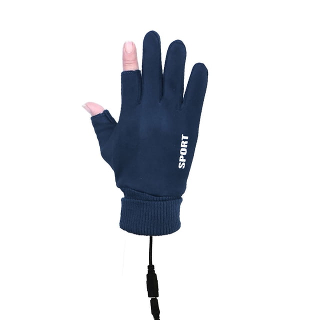 Gants Chauffants Usb Plus Velours Chauds pour Cyclisme, Chargement et Conduite