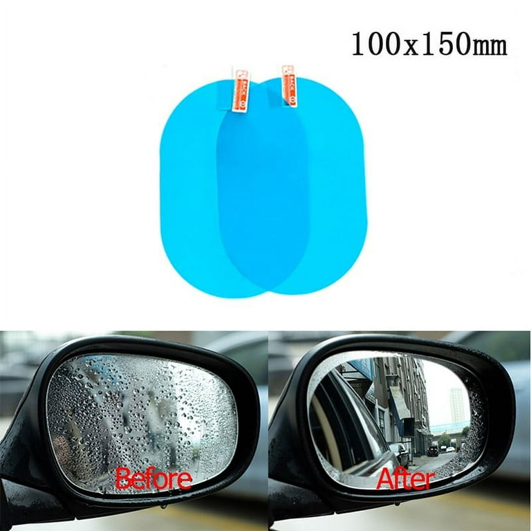 2pcs Car Rearview Mirror Protective Anti-fog Anti-glare Oval Film 100*145MM  