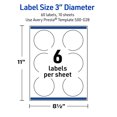 thumbnail image 6 of Avery Round Labels, 3", Gold & Black Stripes with Bow, Glossy, 6 of 10