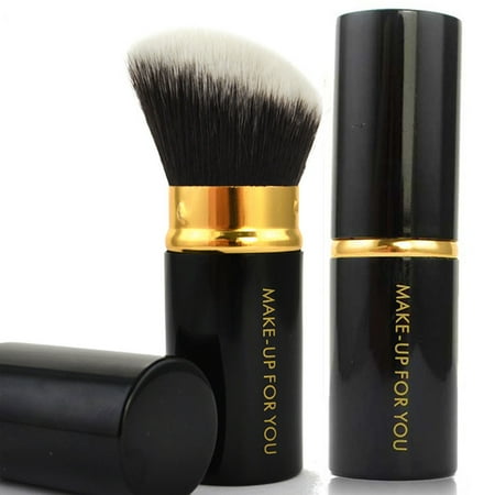 Retractable Kabuki Blush Foundation Powder Cosmetic Makeup Brush (Best Retractable Blush Brush)