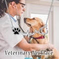 thumbnail image 6 of Birthstone Veterinary Stethoscope Necklace 925 Sterling Silver Nurse Vet Pendant with Dog Paw Nurse Jewelry Gifts for Veterinarian Nurse Women Veterinarian Gifts, 6 of 6