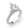 thumbnail image 3 of 0.80 TCW Marquise Cut Unique Engagement Ring 10K White Gold, 3 of 3