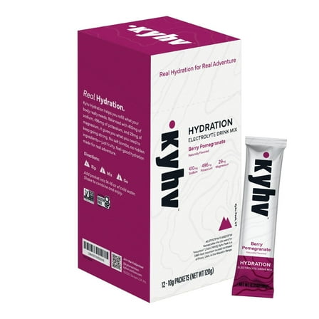 Kyhv Nutrition Hydration Electrolyte Drink Mix Berry Pomegranate 12 Sticks