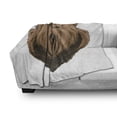 thumbnail image 3 of Bear Soft Flannel Fleece Throw Blanket, Angry Scary Face Powerful Vicious Beast Mascot Cartoon Character with Fangs, Cozy Plush for Indoor and Outdoor Use, 50" x 70", Caramel Dark Brown, by Ambesonne, 3 of 6