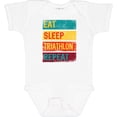 thumbnail image 3 of Inktastic Running Eat Sleep Triathlon Repeat Boys or Girls Baby Bodysuit, 3 of 5