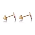thumbnail image 5 of Aretes de oro 14k GIALLO Broquel Corazón esmaltado de oro amarillo brillante, 5 of 5