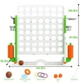 thumbnail image 3 of XJD Jumbo 4-to-Score Giant Game Set 4-in-a-Row Connect Game for Adults Kids Family Fun Height Adjustable w/ Golf Set, Green, 3 of 9