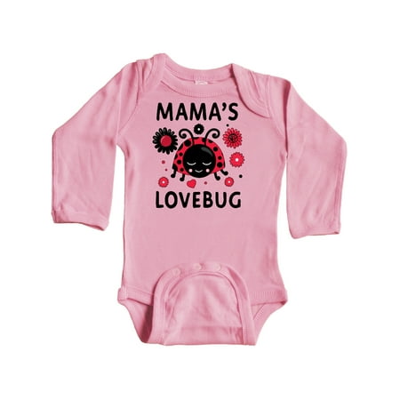 

Inktastic Valentine s Day Mama s Lovebug Gift Baby Boy or Baby Girl Long Sleeve Bodysuit