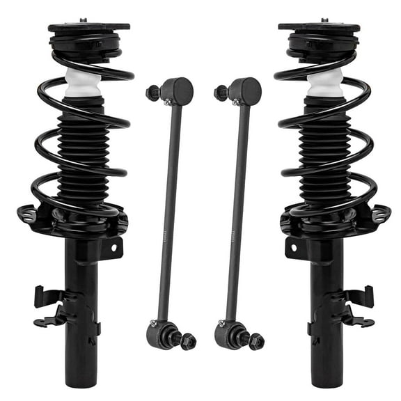 Detroit Axle - Front Struts & Coil Springs Sway Bar Links Replacement for 2013-2018 Ford Focus Electric S SE Titanium - 4pc Set