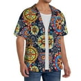 thumbnail image 2 of Kdxio Men's Hawaiian Shirt for Men Short Sleeve Shirt Colorful Compasses Summer Casual Holiday Beach Button Down T-Shirts, 2 of 5