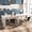 White+White Marble, variant on Multifunctional White Table with Extension | Can Be Used as Desk or Dining at Home | MDF and Chipboard Composition | Solves Cleaning Difficulty with Smooth Surface
