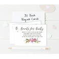 thumbnail image 3 of Inkdotpot 30Rose Floral Baby Shower Book Request Cards Bring A Book Instead Of A Card Baby Shower Invitations Inserts Games, 3 of 5