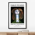 thumbnail image 2 of IDEA4WALL Framed Canvas Print Woman with Yellow Necklace by Pablo Picasso Historic Cultural Abstract Illustrations Fine Art Traditional Poster for Living Room, Bedroom, Office - Black 16"x24", 2 of 5
