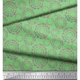 thumbnail image 3 of Soimoi Green Cotton Duck Fabric Dots & Circle Geometric Print Fabric by Yard 42 Inch Wide, 3 of 3