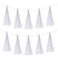 thumbnail image 1 of 25uds Guirnalda Borlas Blancas Banner con Cuerda Borlas Papel Seda Borlas Fiesta Kits Bricolaje para Decoración Boda Cumpleaños Fiesta, 1 of 7