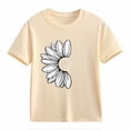 thumbnail image 4 of XQYLOS Girls Vintage Sunflower Shirt Retro Botanical Design Loose Fit Cotton Tee for Teens 2-13Y Summer Beach Park Playdate Outfit Crew Neck Everyday Comfort Wear, 4 of 4