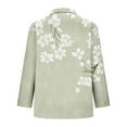 thumbnail image 5 of Craaazy Women's Fashion Prints Loose Long Sleeve V-Neck Lapel Button Shirts Gifts, 5 of 6
