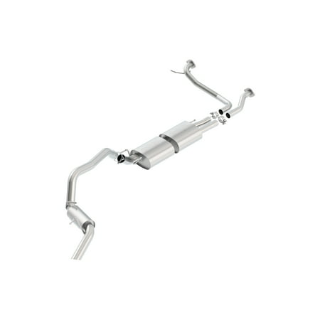 Borla 130654 Touring Cat-Back Exhaust System; Dual 2.25in. Into Muffler Single 3in. Out; Incl. Conn. Pipes/Mufflers/Tailpipe/Clamps; No Tip - Uses Factory Valance; Single Right Rear (Borla Exhaust Systems Best Price)