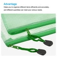 thumbnail image 4 of Uxcell B5 File Document Pockets Bill Pouch Mesh Zipper Bags, Green 6 Pack, 4 of 5