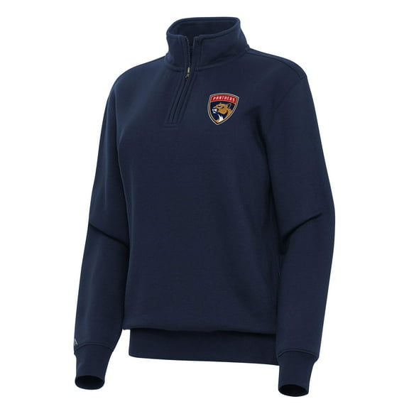 Women's Antigua Navy Florida Panthers Victory Quarter-Zip Sweatshirt