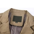 thumbnail image 6 of Fgnfyis Mens Blazer Mens Fashion Camouflage Pocket Cardigan Suit Button Sweater Jacket for Casual and Smart Wear Mens Jackets Khaki XXXXL, 6 of 6