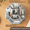 thumbnail image 3 of Pencil Pen Holder for Desk, 9 Slots 360 Degree Rotating Desk Organizer, Desktop Storage Pen Organizers Stationery Supplies, Cute Pencil Cup Pot for Of, 3 of 4