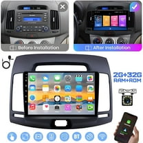 2 32G Android 13 Radio for Hyundai Elantra 2006-2012, 9" Touchscreen CarPlay Android Auto Stereo with HiFi GPS Navigation Bluetooth WiFi FM RDS Backup Camera