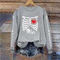 thumbnail image 4 of Womens Halloween Oversized Sweatshirt Plus Size Casual Crew Neck Pullover Tops Skeleton Graphic Loose Fit Long Sleeve Shirts, 4 of 6